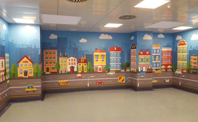 Decorazione sala d’aspetto pediatria dell’Ospedale di Villafranca (VR)